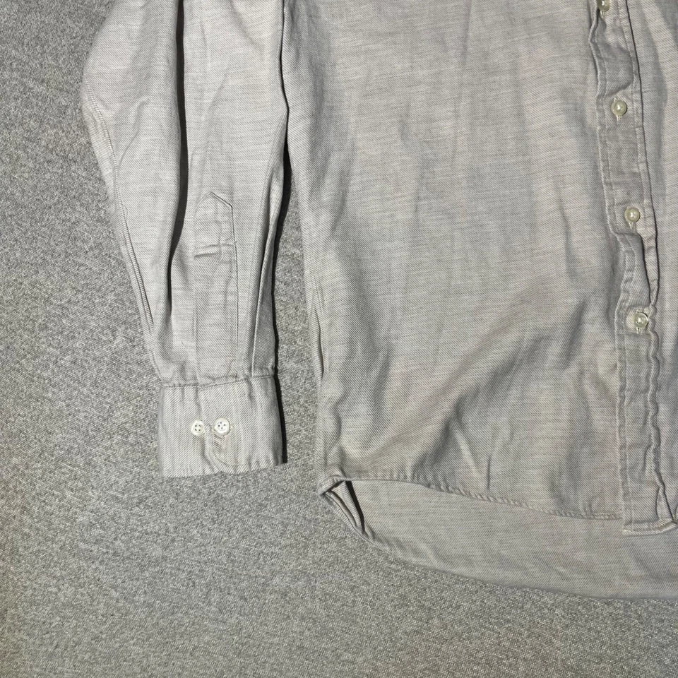 Burberry London Button Down Shirt Men’s Size Small Beige Cotton Casual - Image 4 of 4