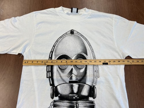 CAMISETA VINTAGE C-3PO STAR WARS BIG FACE STIPPLE ART XL TEE 1995 NOS DEADSTOCK - Imagen 7 de 10