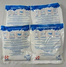 LOT of 4  Cold Pack Pain Relief Compress Disposable Ice First Aid 