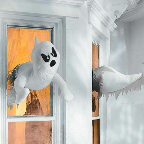 2X Halloween Geist des zerbrochenen Fensters Deko Geist Puppe Fensterdekoration - Bild 7 von 17