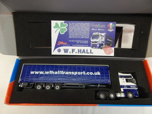 TEKNO MAN 6X2 CURTAINSIDE W F HALL WEST WALES LIMITED EDITION MIB 1:50 SCARCE