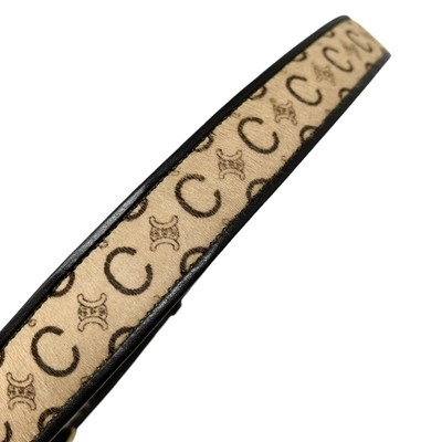 CELINE Vintage Macadam Logo Belt #32/80 Fashion Accessory Brown Gold [104586] CELINE Vintage Macadam Logo Belt #32/80 Fashion Accessory  main image 4
