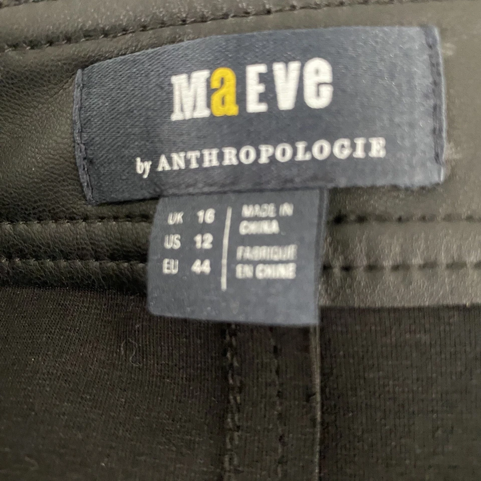 Macacão Anthropologie Maeve Feminino Tamanho 12 Vegano Couro Sintético Preto - Imagem 3 de 4