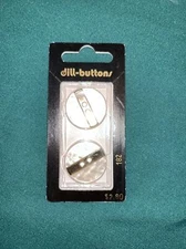 White And Gold Dill Buttons Size7/8 23mm