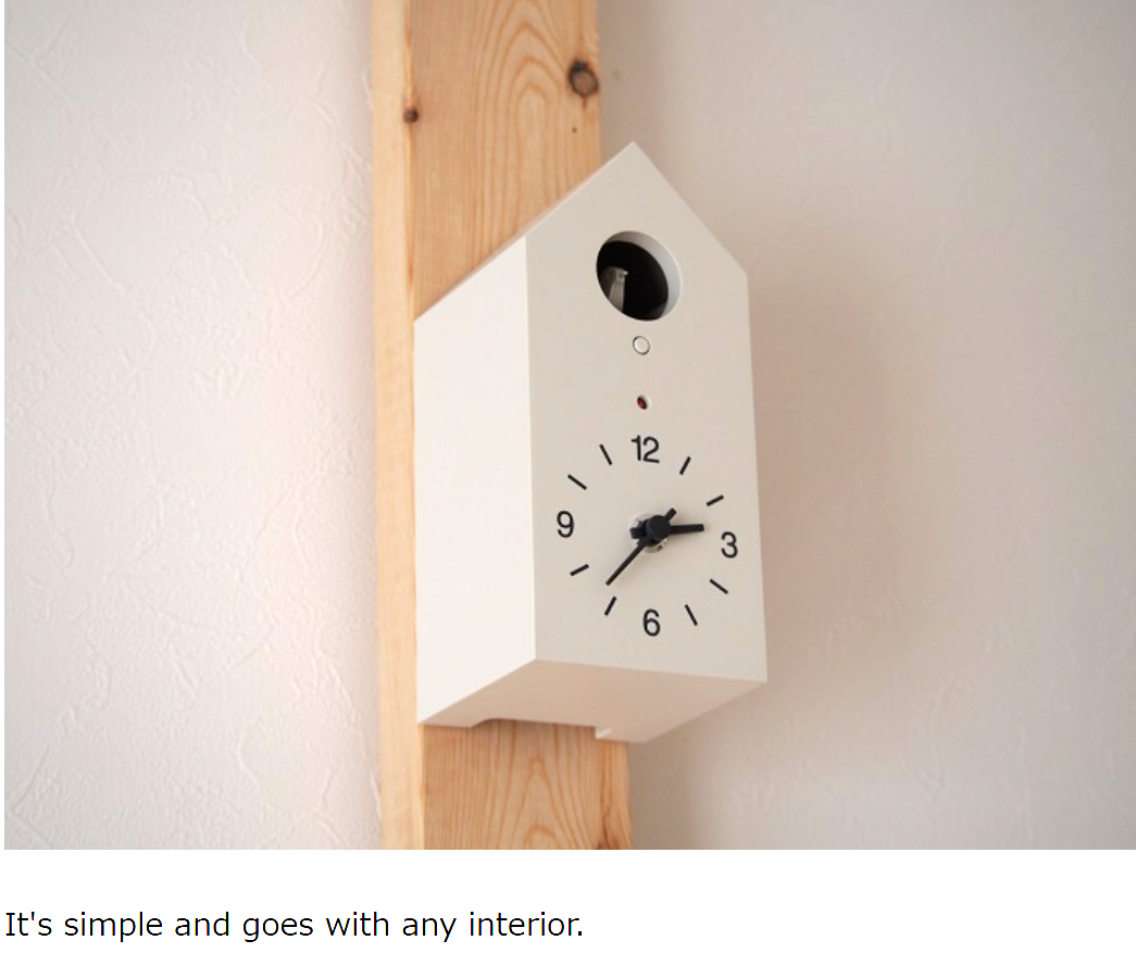 MUJI 鳩時計 大 Cuckoo Clock L White MUJI Cuckoo clock White MJ-CCWS1 Width 95 × depth 108 × height