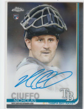 2019 Topps Chrome Rookie Autograph #RANC NICHOLAS CIUFFO AUTO! TAMPA BAY RAYS!