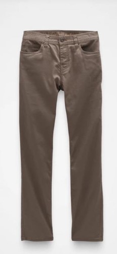 New prAna Men's Bridger Jean Slim Tapered Leg Stretch Waist Jeans Color Dark Mud - Picture 2 of 4