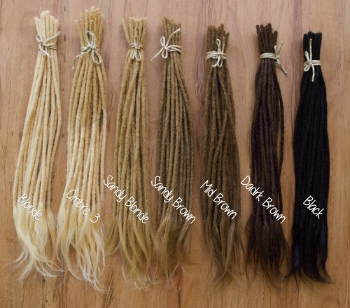 Dreadlock Extensions HUMAN HAIR x 50, 40cm long 6mm thin + free headband - Bild 2 von 11
