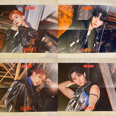 MONSTA X No Limit Folded Poster MINHYUK KIHYUN HYUNGWON JOOHEON I.M.