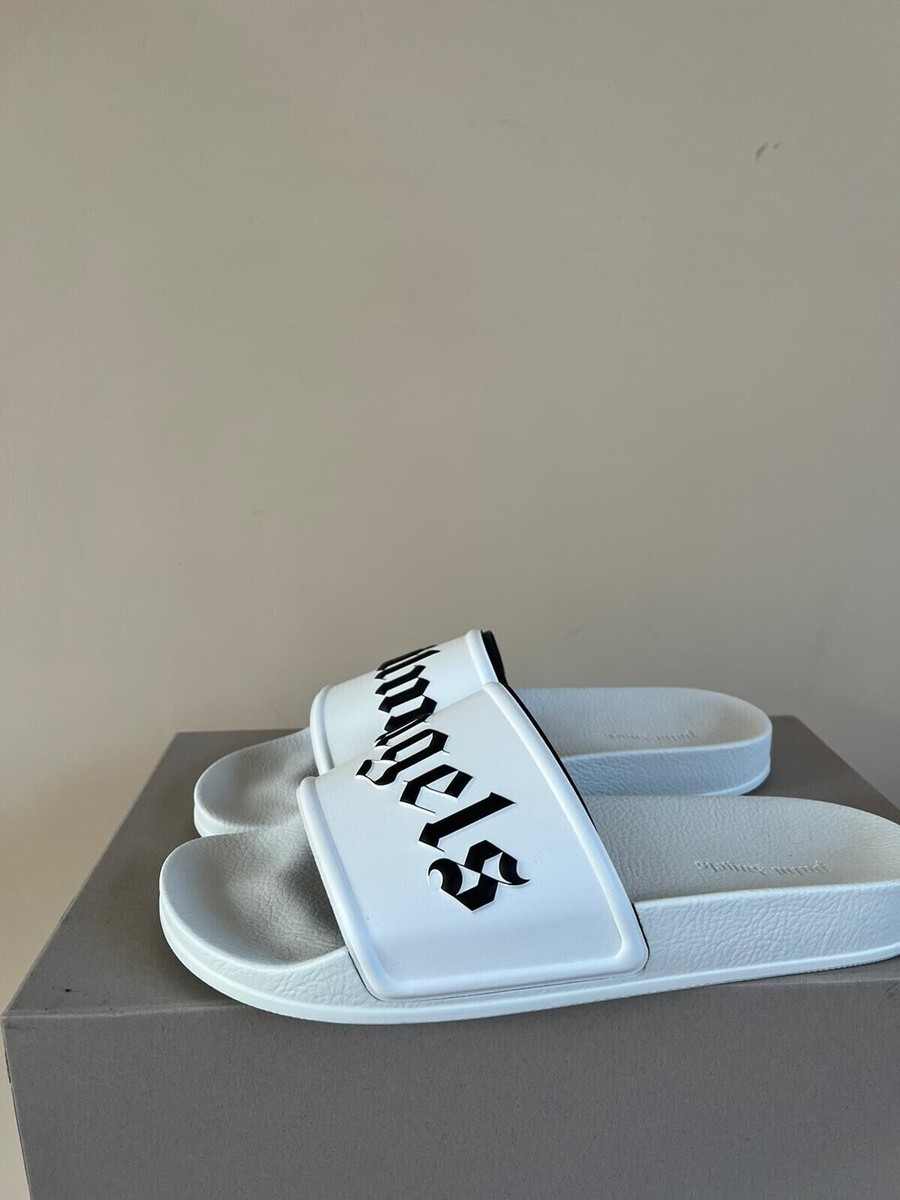 Palm Angels , Pool Slider Slipper in Black White , BNIB 41
