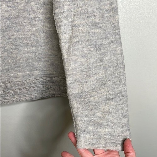 Anthropologie Sleeping on Snow Meribel Gray Cowl Neck Wool Blend Sweater Size M - Picture 6 of 15
