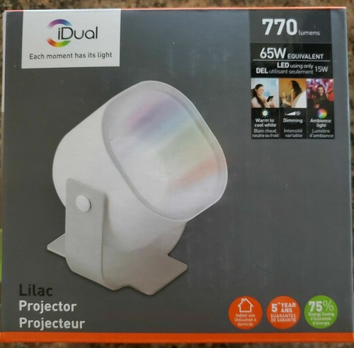 TWO Remote Operated Corded Dimmable Color Changing LED Light Area Projectors - Picture 6 of 11