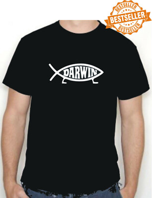 DARWIN FISH T-shirt Jesus Ichthys Christian Tiktaalik Church Size  XL UK