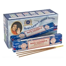 Satya Sai Baba Nag Champa Agarbatti Incense Sticks Box 12x15g=180gms Hand Rolled