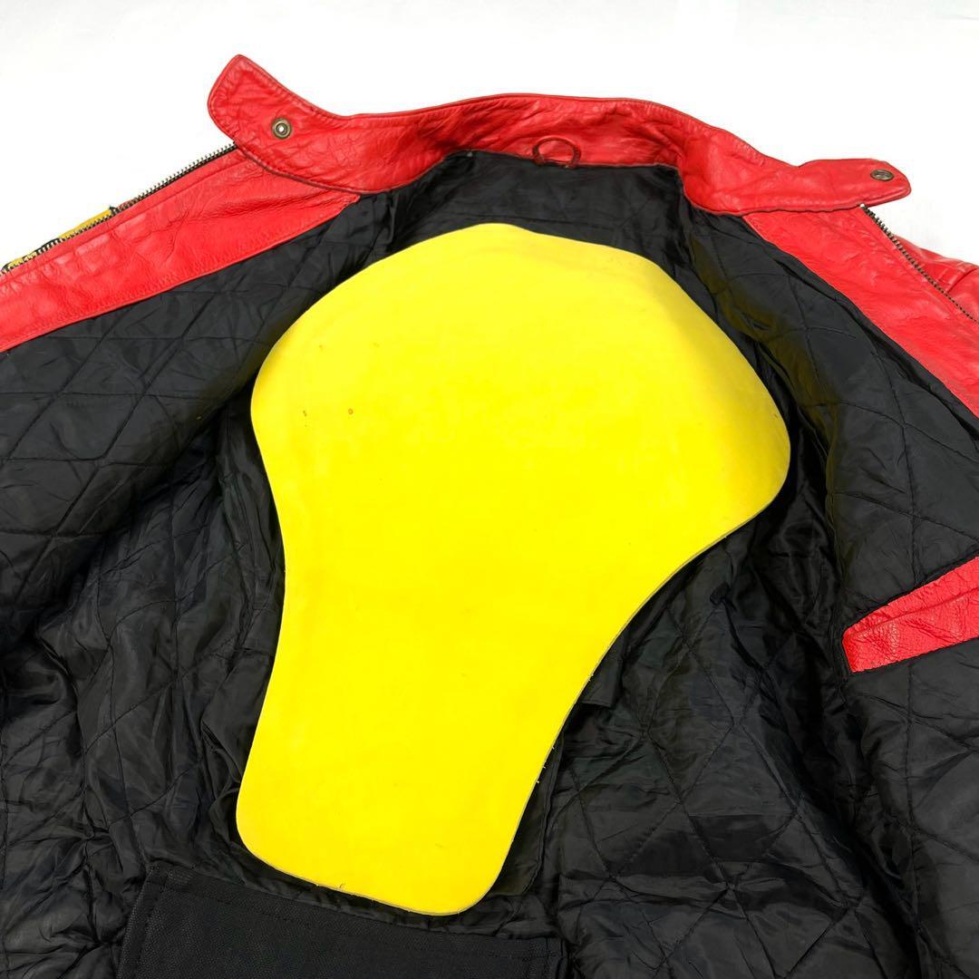 Ferrari Leather Racing Jacket Red Size XXL Embroidery