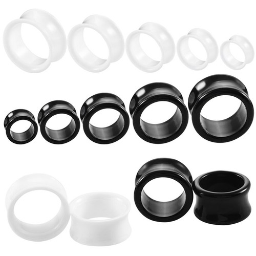 Super Smooth ACRYLIC Ear Tunnels Stretchers Flesh Soft Tapers Earrings Expanders - Picture 3 of 4