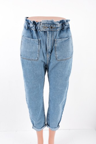 Zara Womens Baggy Jeans US 0 EU 32 High Waisted Straight Blue 5862/059 NWT  | eBay
