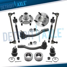 FWD Front Wheel Bearing Hubs Sway Bars Tie Rods for 2012 - 2017 Hyundai Accent