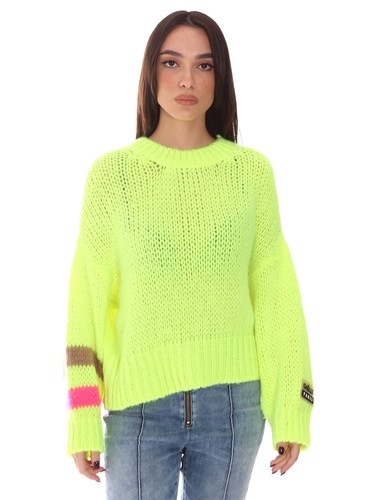 MAGLIONCINO - DONNA - Gaelle - PULLOVER GIALLO FLUO - ACRILICO - GIALLO -  GBD | eBay
