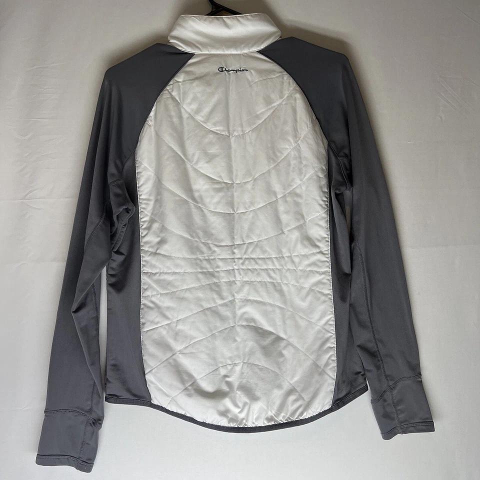 Chaqueta Champion Mujer L Equipo Clima Frío Cremallera Completa Doble Pliegue Tecnología Fitness Foto 3 de 4