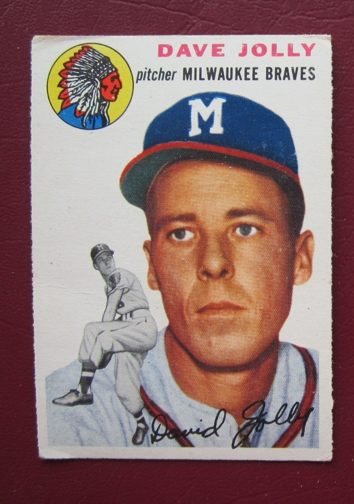 1954 Topps Dave Jolly (Milwaukee Braves) #188 VG/EX