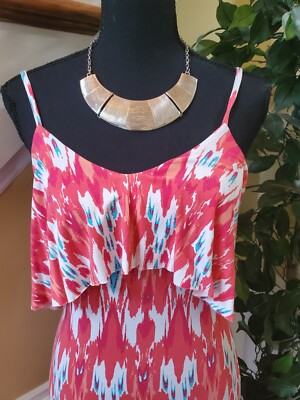 casual new dress Stylish Allover Print Mid-Length for Women Relaxed 3/4 Sleeve Knee Length Size:Extra Small this pink sundress is