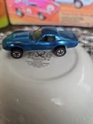 1968 Hot Wheels Redline Custom Corvette Blue With Gray Interior