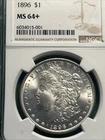 1896 P NGC MS64+ Morgan Dollar $1 US Silver FREE Shipping