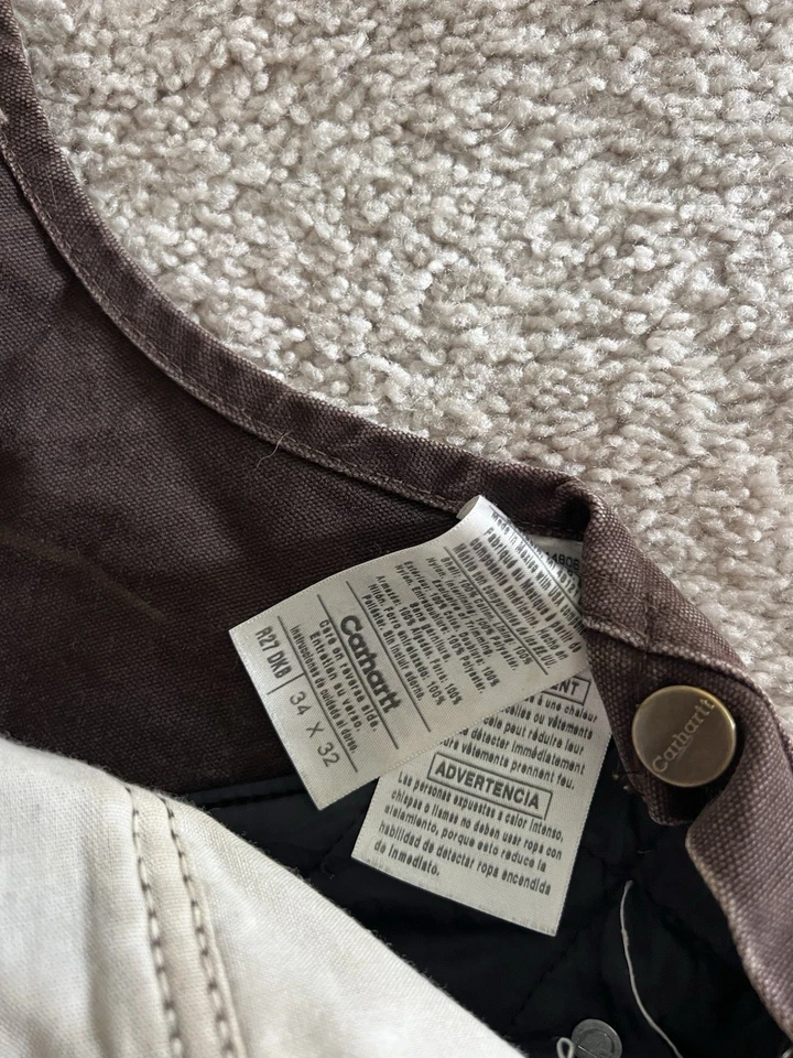 Комбинезон мужской Carhartt Duck Work свободный крой рабочая одежда коричневый размер 34x32 - Изображение 3 из 4