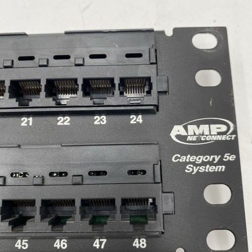 AMP 48 port patch panel CATEGORY 5E SYSTEM - P/N 406331-1 - Picture 2 of 6