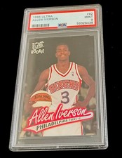1996-97 Allen Iverson Fleer Ultra Rookie Base #82 76ers PSA 9 Graded Card
