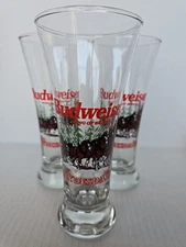 Vintage Set Of 3 1989 Budweiser  Anheuser-Busch Clydesdales Beer Glasses