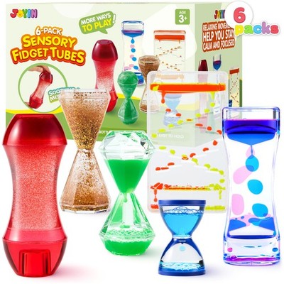 Joyin 6 Stück Sensorisches Spielzeug Fidget Tubes für Kinder mit Autismus, Partytütenfüller für