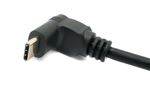 USB 3.1 Kabel 1,8 m Typ C Stecker zu Buchse Schraube Winkel Adapter in Schwarz - Afbeelding 3 van 4