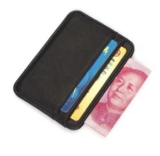 Portacarte di credito portafoglio in vera pelle di mucca