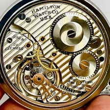 SERVICED MINTY 1951 Hamilton 16S 21J Grade 992B Railroad Time Pocket Watch