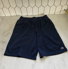 Champion Authentic Apparel Blue Athletic Basketball Mesh Shorts Men's Size Small