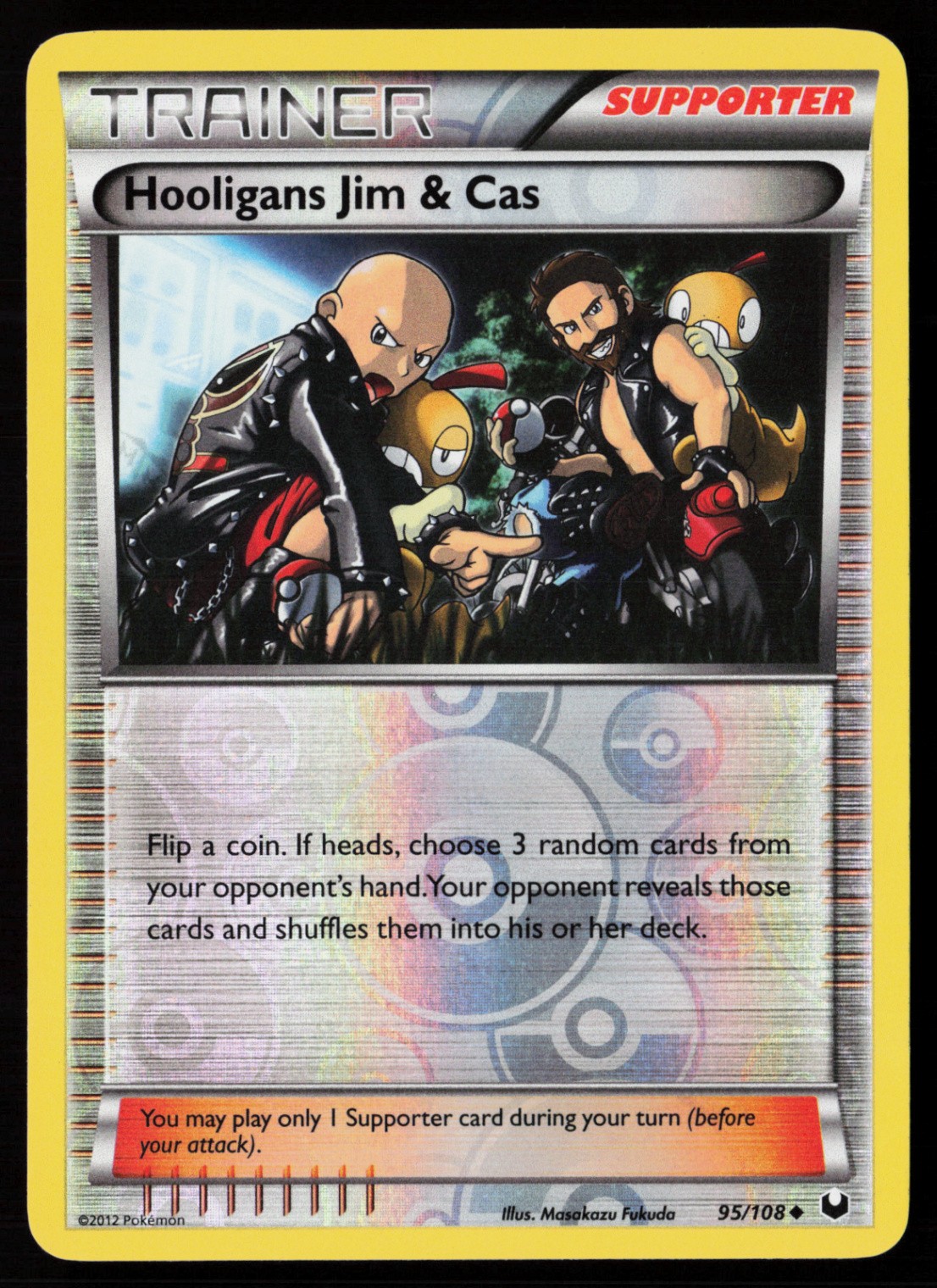Hooligans Jim & Cas 95/108 Reverse Holofoil Pokemon TCG Dark Explorers MP