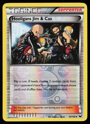 Hooligans Jim & Cas 95/108 Reverse Holofoil Pokemon TCG Dark Explorers MP