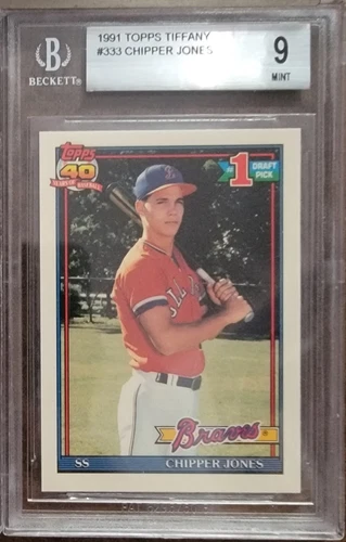 1991 Topps Tiffany #333 Chipper Jones BGS 9 MT
