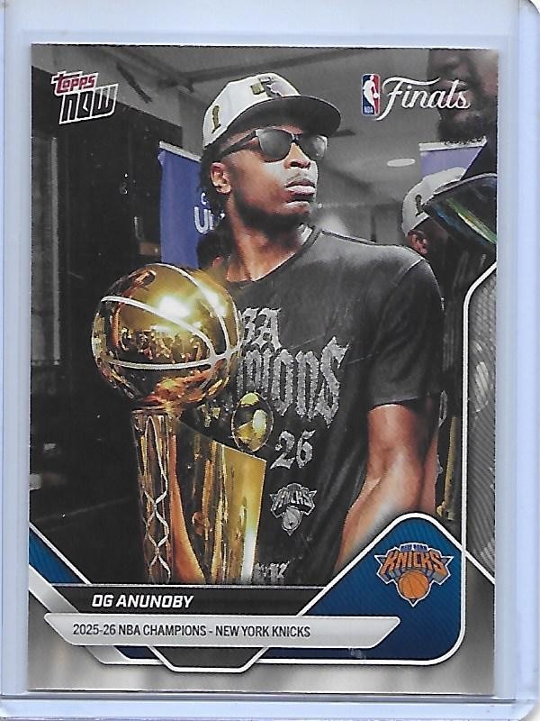 OG ANUNOBY 2025-26 Topps Now NBA Champions NY Knicks C3-SP Photo Image Variation