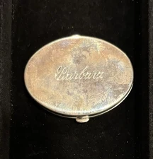 Vintage Tiffany & Co. Sterling Silver Compact Mirror Powder Make Up Engraved