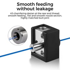 3D Printer Hotend Kit Hot End 300  Nozzle Throat Heating Block 24V 40W Set