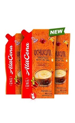 AlaCena New Crema de Rocoto Uchucuta 400g | Peruvian Red Hot Chili Sauce 3 Pack 