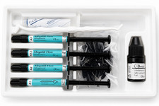 MEGADENTA Megafill Flow Komplettset 4x2g Bonding 5ml &Auml;tzgel 3g