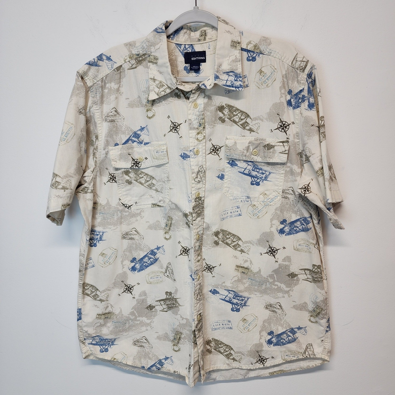 Vintage Basic Editions Airplane Button Front Shir… - image 10