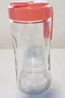 Vintage Anchor Hocking Tang Juice Pitcher with Orange Lid Clear Glass 1 Quart