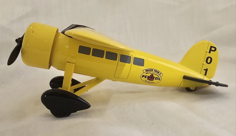 Banco de avión fundido a presión de colección Lockheed Vega 5B Pennzoil caja de ala alta edición limitada Foto 2 de 4