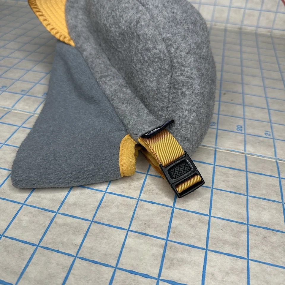 Gorra Patagonia Fleece Duckbill Synchilla Talla M Gris Amarillo Hecha en EE. UU. Gorp Foto 3 de 4