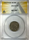 1914-S 5c Buffalo Nickel Coin ANACS AU55 **Better Date**